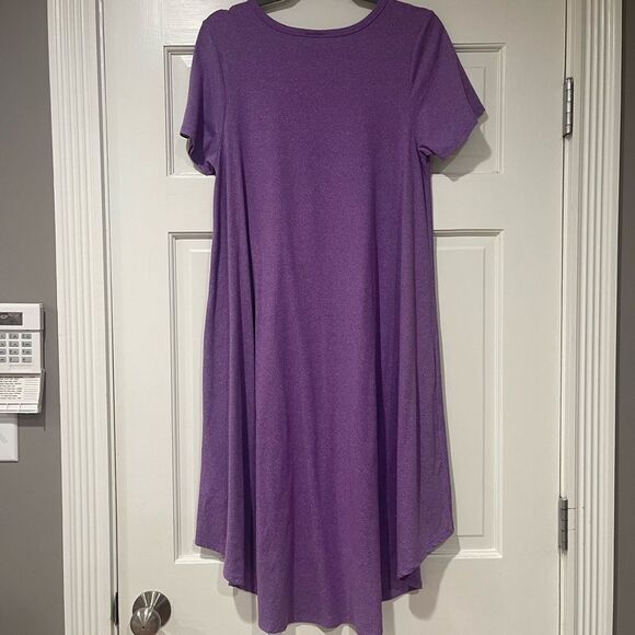 EUC Women’s LuLaRoe Carly Casual Knit Swing Dress  sz S Lavender - Picture 2 of 5